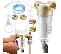 WIYETY Water Filter Reusable 1 Inch, Tap Water Filter Water, Tap Replacement Filter for Drinking Water, Spin Down Sediment Water Filter, Flushable Fine Filter (3/4 Inch Male Thread)