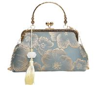 Wiywef Chinese Style Embroidered Shoulder Bag, Elegant Handbag Retro Small Bag Wedding Party Luxury Designer Women Evening Bag