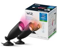 WiZ 12V Smart WiFi Outdoor LED Ground Spotlight Starter Kit (2-Count), Compatible with Alexa, Google Assistant, Bluetooth Compatible, No Hub Required, Extendable