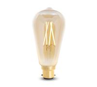 WiZ B22 ST64 Bayonet Filament Dimmable Amber Lightbulb