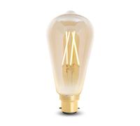WiZ B22 ST64 Bayonet Filament Dimmable Amber Lightbulb