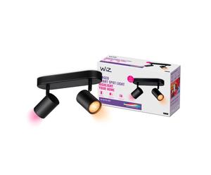 WiZ Colour Imageo Smart Connected WiFi Ceiling Light Spot Fixture. [2 Spot - Black] App Control for Indoor Home Lighting, Livingroom and Bedroom