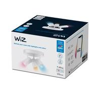 WiZ Colour Imageo Smart Connected WiFi Ceiling Light Spot Fixture. [3 Spot - White Rectangle] App Control for Indoor Home Lighting, Livingroom and Bedroom