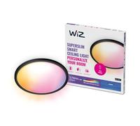 WiZ Colour Smart Connected Superslim Ceiling LED Light 32 Watts [Black] for Indoor Home Lighting, Bedroom, Livingroom, Diningroom
