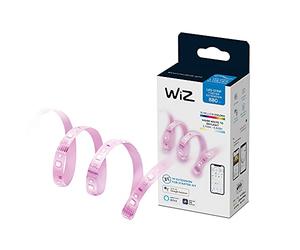 WiZ Colour Smart Connected WiFi 1M Strip Light Extension [EU Version]. App Control for Indoor Home Lighting, Livingroom, Bedroom and Decoration.