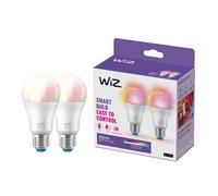 WiZ A60 LED bulb matt WiFi E27 8,5W RGBW set of 2