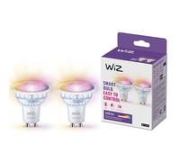 WiZ GU10 Smart LED Glass Light Bulb, 2 Pack | Classic Glass Design, Colour and White Light, Motion Activated Without Sensors, Schedule Turn On, Bluetooth App Control