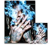 Wiz Khalifa Jigsaw Puzzle 1000 Pieces Wooden Jigsaw Puzzles for Adults Relaxing Entertainment Home Decor 1000 PCS(75x50cm)