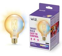 WiZ Smart Bulb, E27, Amber Glass Globe LED Bulb, Dimmable, Smart LED Connected WiFi Works with Alexa, Google Assistant & HomeKit, App Control for Livingroom, Bedroom, Energy Monitoring