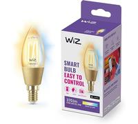 WiZ Smart Candle Bulb, E14, 25W, Warm to Cool White Light Dimming, Smart LED Connected WiFi Works with Alexa, Google Assistant & HomeKit, App Control for Home Indoor Lighting, Livingroom, Bedroom