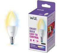 WiZ Smart Candle Light Bulb, Tunable White, E14 Small Screw 40W, Smart LED Connected WiFi Works with Alexa, Google Assistant & HomeKit, App Control for Livingroom, Bedroom. Dimmable White