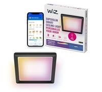 WiZ Smart Ceiling Panel Light - Slim Square Design, Multiple Sizes, Voice/app Control, scheduling, Works with Google Home, Amazon Alexa and Apple HomeKit, Interior Lighting, Black/White