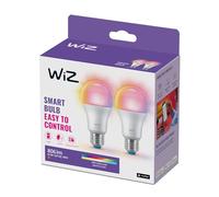 WiZ Smart Colour Bulb, E27, 8.5W, Tunable, Motion Sensor with App, Connected WiFi Works with Alexa, Google Assistant & HomeKit, App Control for Home Indoor Lighting, Bedroom, 2Pack
