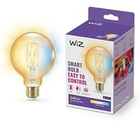 WiZ Smart Globe, E27, 50W, Filament Amber, Smart LED Connected WiFi Works with Alexa, Google Assistant & HomeKit, App Control for Home Indoor Lighting, Livingroom, Bedroom, Energy Monitoring