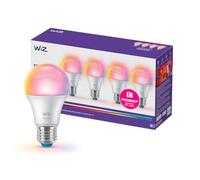 WiZ Smart LED A60 Light Bulb, E27 Base, 60W Equivalent | Full Colour and Tunable White, 60W Equivalent, 2200-6500K, 806 Lumens, Dimmable, Bluetooth App Controlled, Smart Home