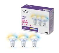 WiZ Smart LED Glass Bulb, GU10, 50W, Shades of White, Smart LED Connected WiFi Works with Alexa, Google Assistant & HomeKit, App Control for Home Indoor Lighting, Bedroom, Energy Monitoring, 3 Pack