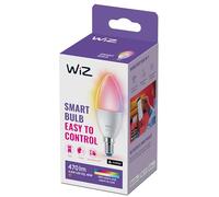 WiZ Smart Light Bulb, E14 Base | Adjustable Colour and White Light, 40W, Smart LED, Dimmable, Wifi Connectivity, Bluetooth App Control, Smart Home