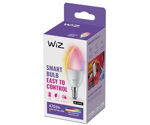 WiZ Smart Light Bulb, E14 Base | Adjustable Colour and White Light, 40W, Smart LED, Dimmable, Wifi Connectivity, Bluetooth App Control, Smart Home