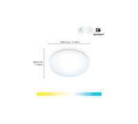 WiZ Superslim Tunable White Ceiling Light [16W - White] WiFi Connected LED Lighting for Livingroom, Bedroom, and Home.