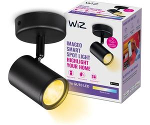 WiZ Tunable White Imageo Smart Connected WiFi Ceiling Light Spot Fixture. [1 Spot - Black] App Control for Indoor Home Lighting, Livingroom and Bedroom