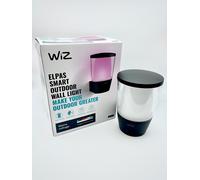 WiZ White and Colour Elpas LED Outdoor Wall Light [Black] WiFi App Control. for Home, Garden, Terrace and Patio Lighting.