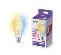 WiZ White [E27 Edison Screw] Smart Connected WiFi Clear Light Bulb. 60W White Light. App Control for Home Indoor Lighting, Livingroom, Bedroom.