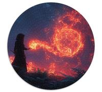 Wizard 1000 Pieces Jigsaws Stress Reliever Difficult Challenge for Adults & Kids Puzzle Circular Puzzle Home Decor Gifts (67.5x67.5cm)
