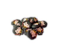 Wizard Boy Silicone Focal Bead 12pk Bulk 3cm Magical World Wand Book Character Hog Lightening Bolt Pott for Beadable Pens Keychains Freshie Hangers