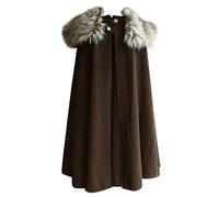 Wizard Cape, Mens Long Victorian Cloak With Collar Vintage Medieval King Cape Renaissance Capelet Halloween Cosplay Costume