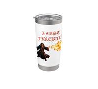 Wizard Casting a Fire Ball Spell. Stainless Steel Insulated Tumbler