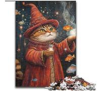 Wizard Cat 1000 Piece Jigsaw Puzzles for Adults Gifts, Challenging Game for Is Ideal As A Gift for The Whole Family (26x38cm)