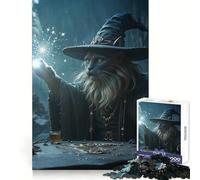 Wizard Cat Casting A Spell 1000 Pieces Jigsaw Puzzles for Adults Sharp Memory Serene Escape Neat Edges Ideal Present (50x75cm)