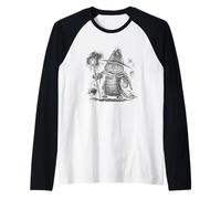 Wizard Cat Magic Fantasy Funny Vintage Tabby Meme Raglan Baseball Tee