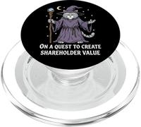 Wizard Cat Quest to Create Shareholder Value - Vintage Style PopSockets PopGrip for MagSafe