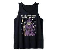 Wizard Cat Quest to Create Shareholder Value | Vintage Style Tank Top