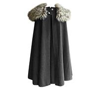 Wizard Costume Men, Mens Long Victorian Cloak With Collar Vintage Medieval King Cape Renaissance Capelet Halloween Cosplay Costume