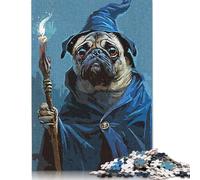 Wizard Dog Jigsaw Puzzles Puzzles for Adults Kids. 1000 Piece Whimsical Challenge Toy Educational Game Home Decoration for Adults& Kids Age 14 Years Up 1000pcs (38x26cm)