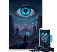 Wizard, Eye Fantasy Landscape Jigsaw Puzzle 1000 Logic Thinking Play Expert Cutting Craftsmanship Quiet Time Mind Exercise at Home (38x26cm)