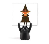 Wizard Fear Halloween Happy Memo Holder Cartoon Black Cat Stand Decoration