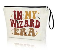 Wizard Gifts for Halloween Wizard Staff IN MY WIZARD ERA Zipper Bag Thanksgiving Christmas Gift Magic Lover Wizard World Zipper Organizer Pouch Funny Wizard Bag Gift for Magic Fan