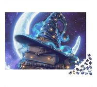 Wizard Hat Books MoonJigsaw Puzzle Magic Brain Training Recycled Logic Concentration Activity 1000 Pieces 52x38cm/1000pcs