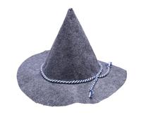 Wizard Hat - Halloween Witch Hat | Felt Wizard Hat | Witch Cosplay | Stylish Soft Grey Felt Accessory Large Tense Headdress with Party