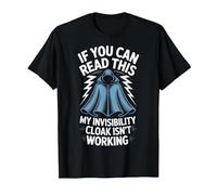 Wizard Humor If You Can Read This My Invisibility Cloak T-Shirt, Men, Black, Large