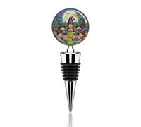 Wizard Is on The Grassland Wine Stopper Heavy Duty Reusable Bottle Stopper | Vacuum Wine Bottle Stopper Keep Fresh, Zinc Alloy Reusable Airtight Seal for Party Identify Your Bottle, Gift for Wine Lovers