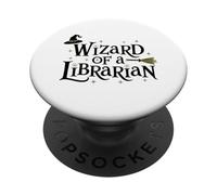 Wizard Librarian Book Lover Quote PopSockets Adhesive PopGrip