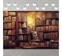 Wizard Magic Bookshelf Photography Backdrop For Halloween Bookcase Dress Up Party Banner Decor Ancient Library Background Poster 300x200cm