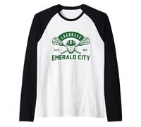 Wizard of Oz Emerald City Lacrosse Costume Halloween Raglan Baseball Tee