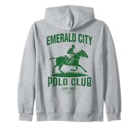 Wizard of Oz Emerald City Polo Club Horse Costume Halloween Zip Hoodie