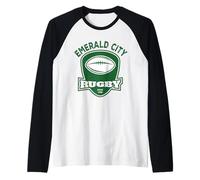 Wizard of Oz Emerald City Rugby Football Costume Halloween Raglan Baseball Tee
