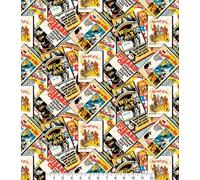 Wizard of Oz Posters Cotton Print Fabric by 0.5M Multiples, Multicolor 100% Cotton Width 44'' Licensed Fabric for Crafts, Quilting, Sewing, Patchwork